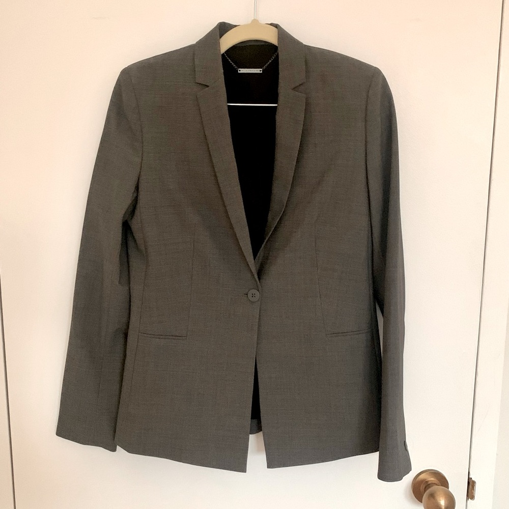 Sophisticated charcoal blazer